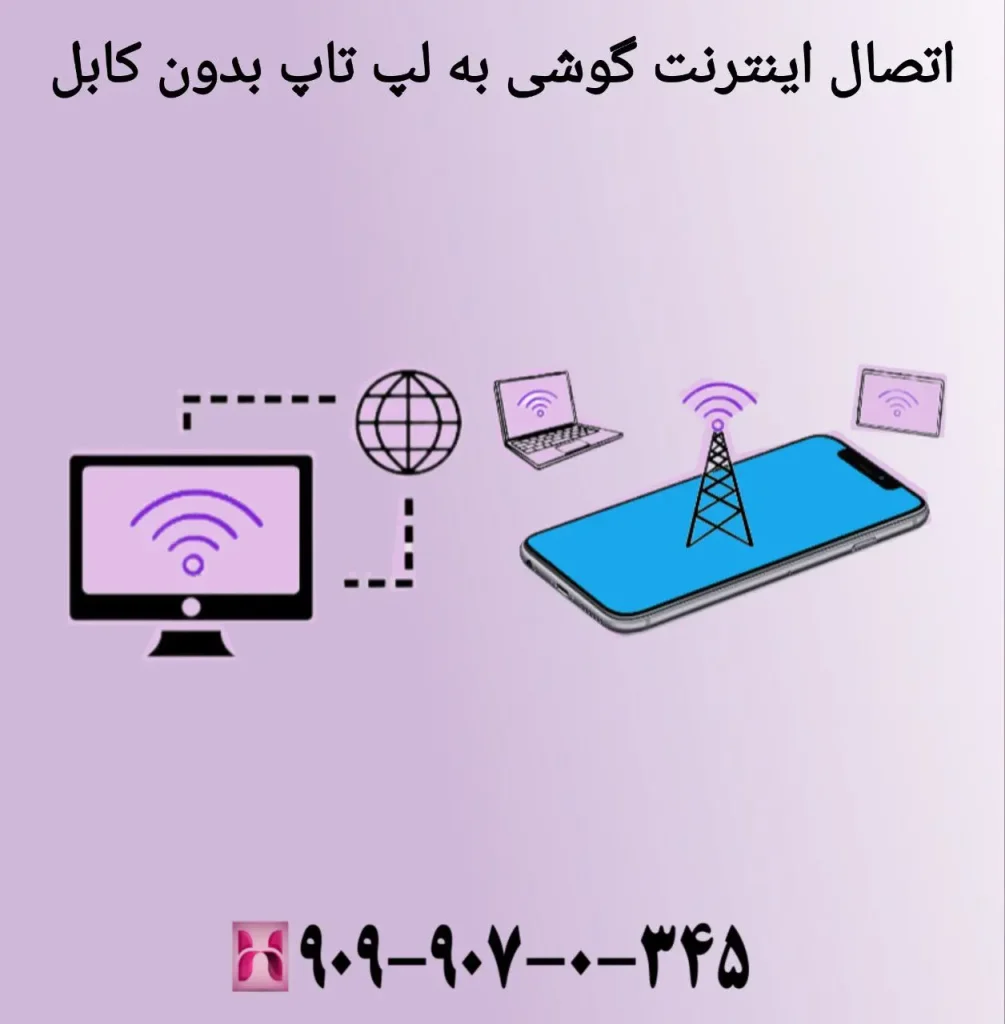 اتصال اینترنت گوشی به لپ تاپ بدون کابل
