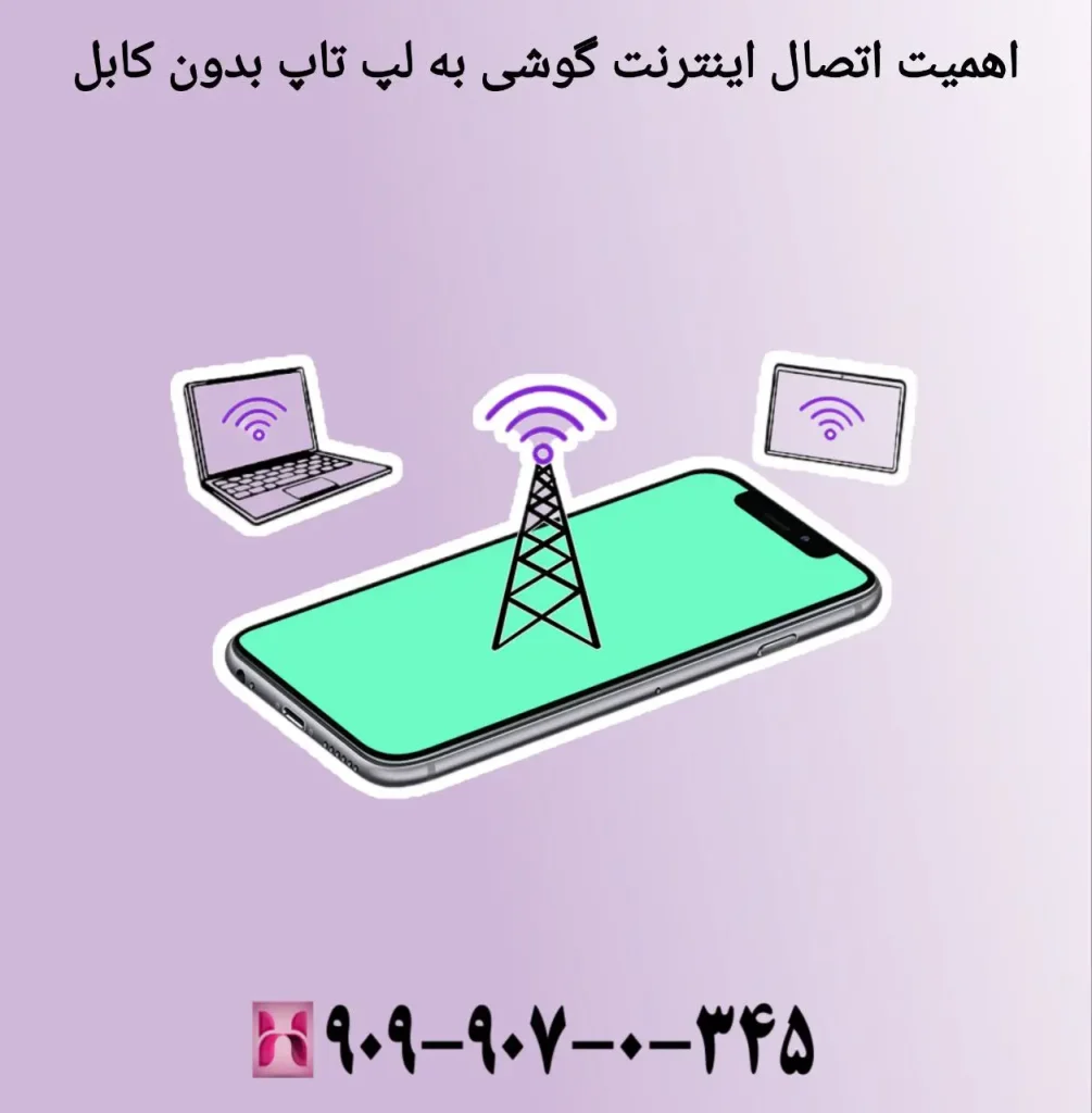 اهمیت اتصال اینترنت گوشی به لپ تاپ بدون کابل