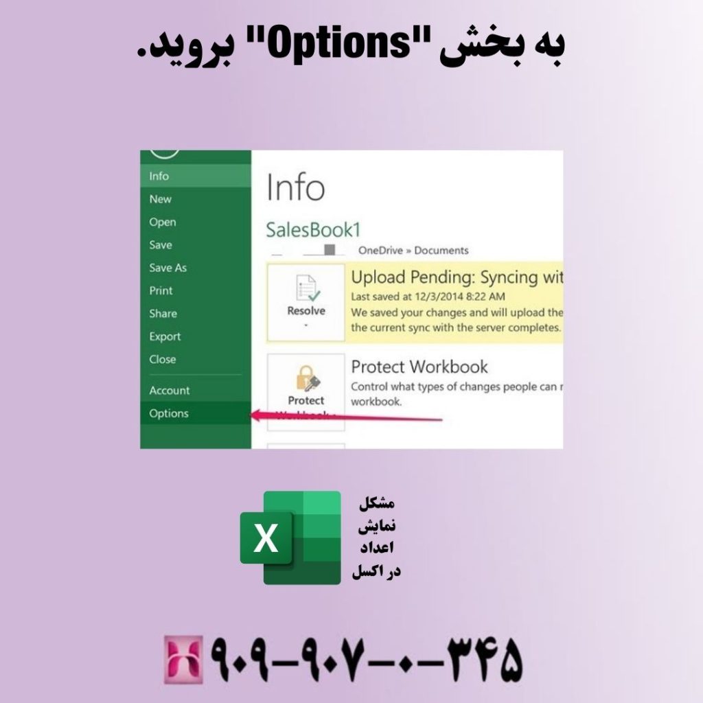 به بخش "Options" بروید.