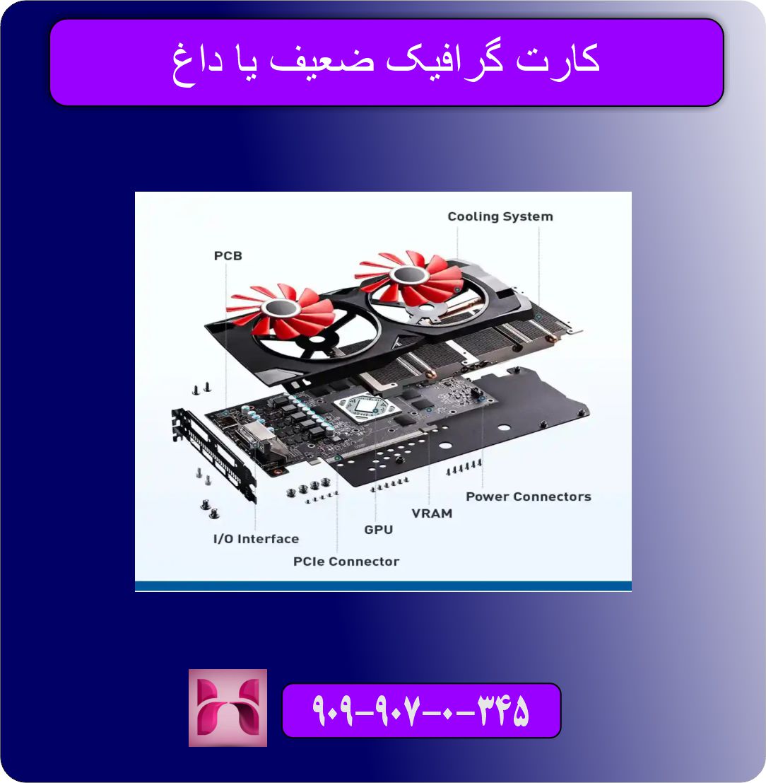 کارت گرافیک ضعیف یا داغ