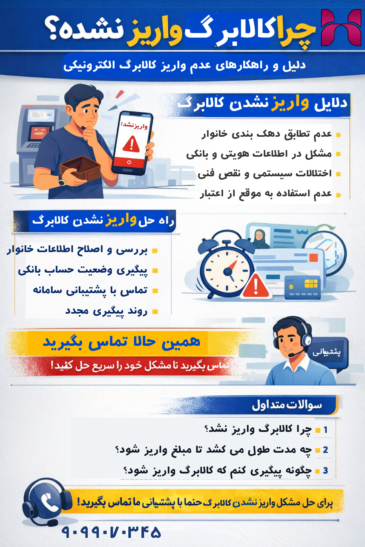 چرا کالابرگ واریز نشده
