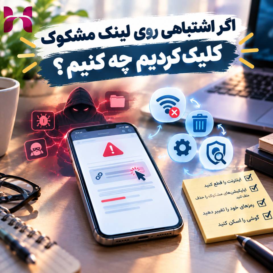 اگرروی یک لینک مشکوک کلیک کنیم، دقیقاً چه اتفاقی برای گوشی می‌افتد؟